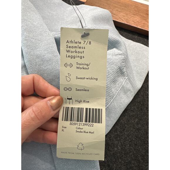 Sweaty Betty Athlete 7/8 Seamless Workout Leggings Women XL Blue High Rise, NWT - Picture 3 of 6